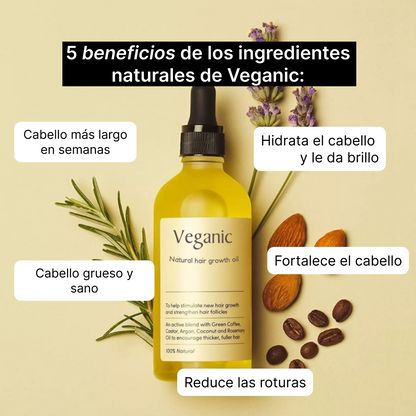 🌿 VEGANIC HAIR GROWTH™ – Aceite Natural Anticaída Para el Crecimiento del Cabello