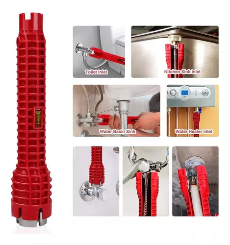 🔧 Llave Multifuncional de plomería 14 en 1