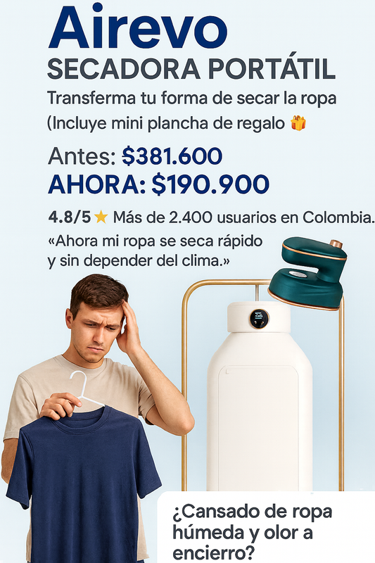 Secador de Ropa + plancha mini